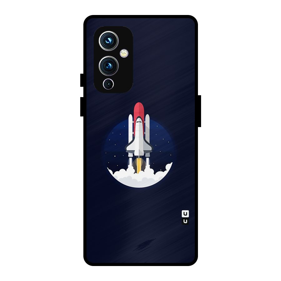 Space Rocket Minimal Metal Back Case for OnePlus 9