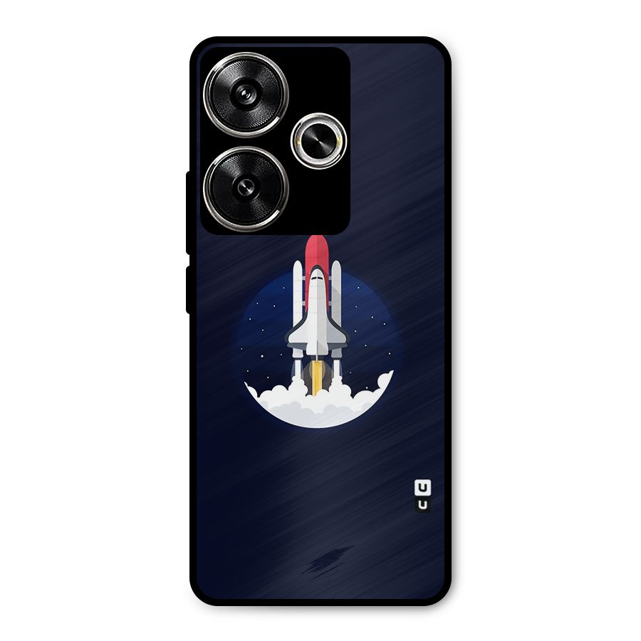 Space Rocket Minimal Metal Back Case for Poco F6