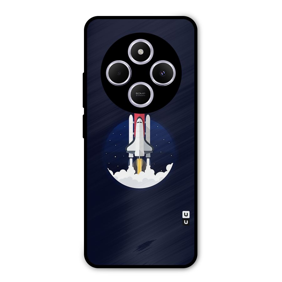 Space Rocket Minimal Metal Back Case for Poco M7