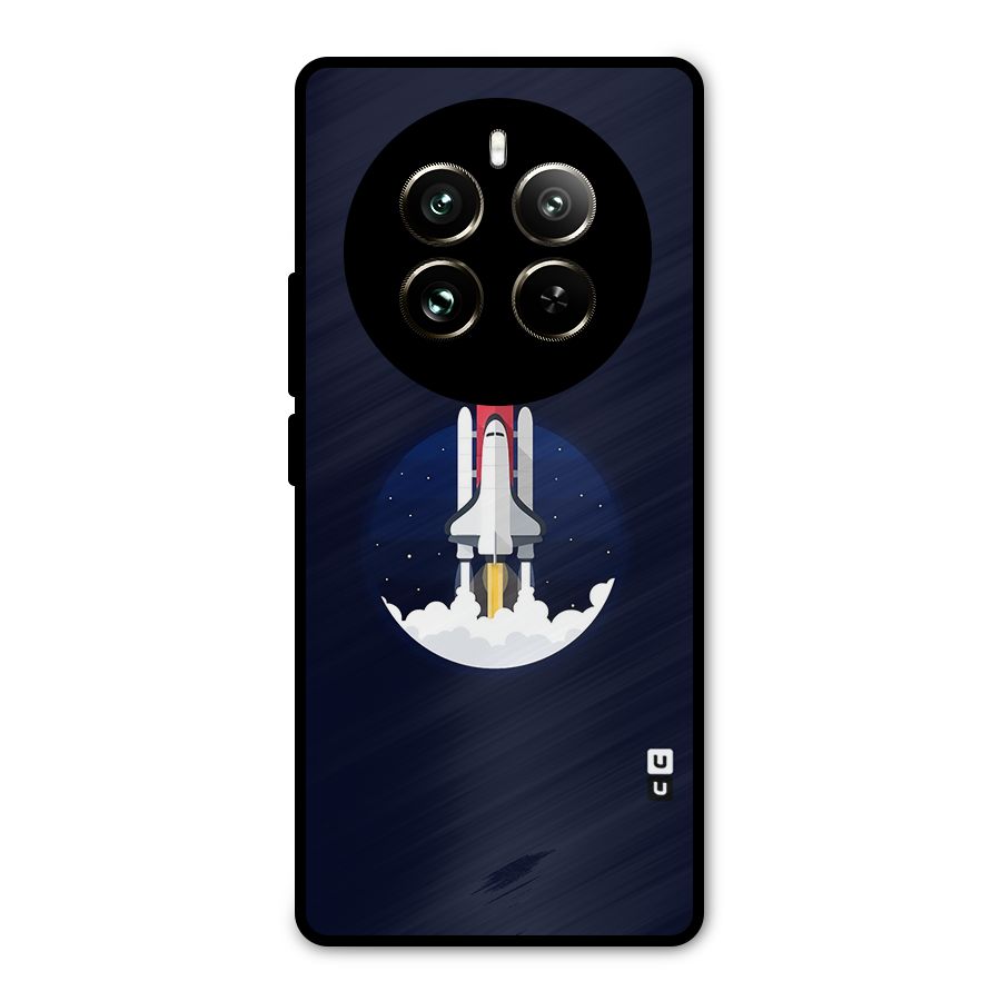 Space Rocket Minimal Metal Back Case for Realme 12 Pro