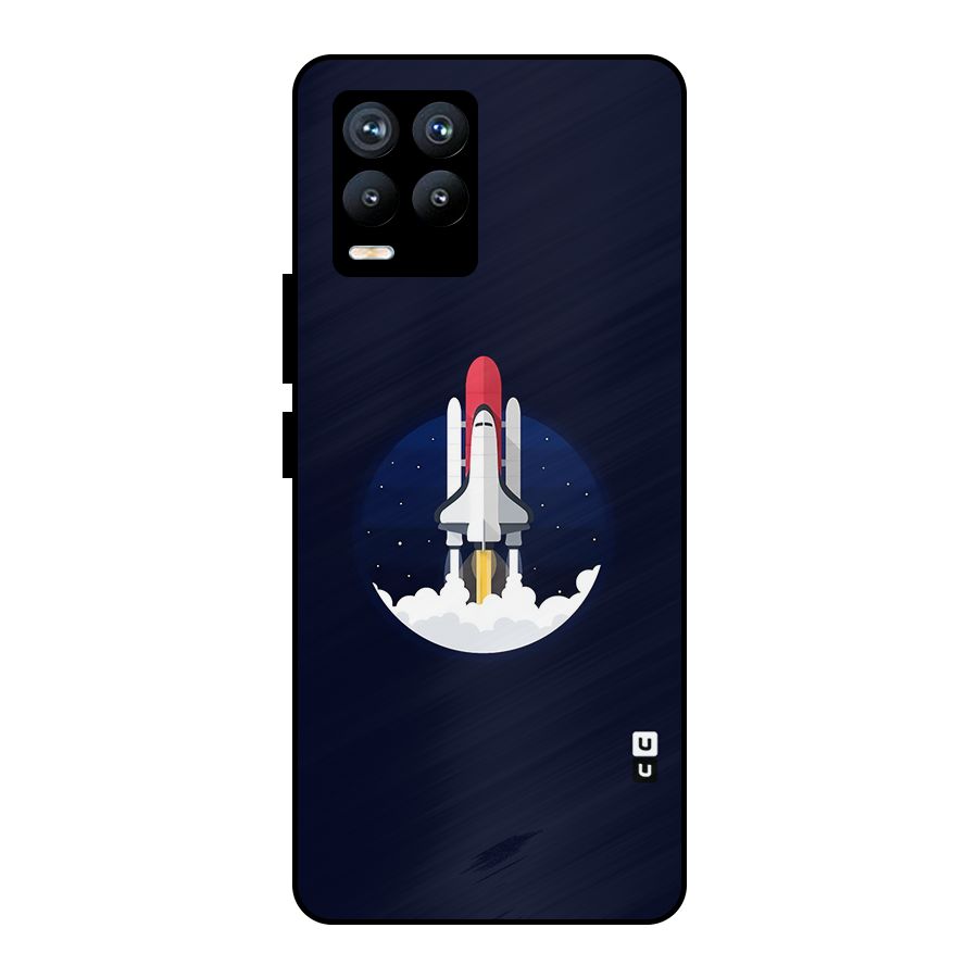 Space Rocket Minimal Metal Back Case for Realme 8
