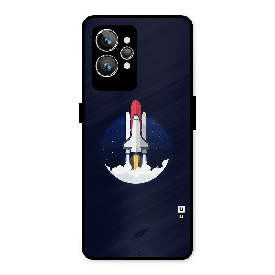 Space Rocket Minimal Metal Back Case for Realme GT2 Pro