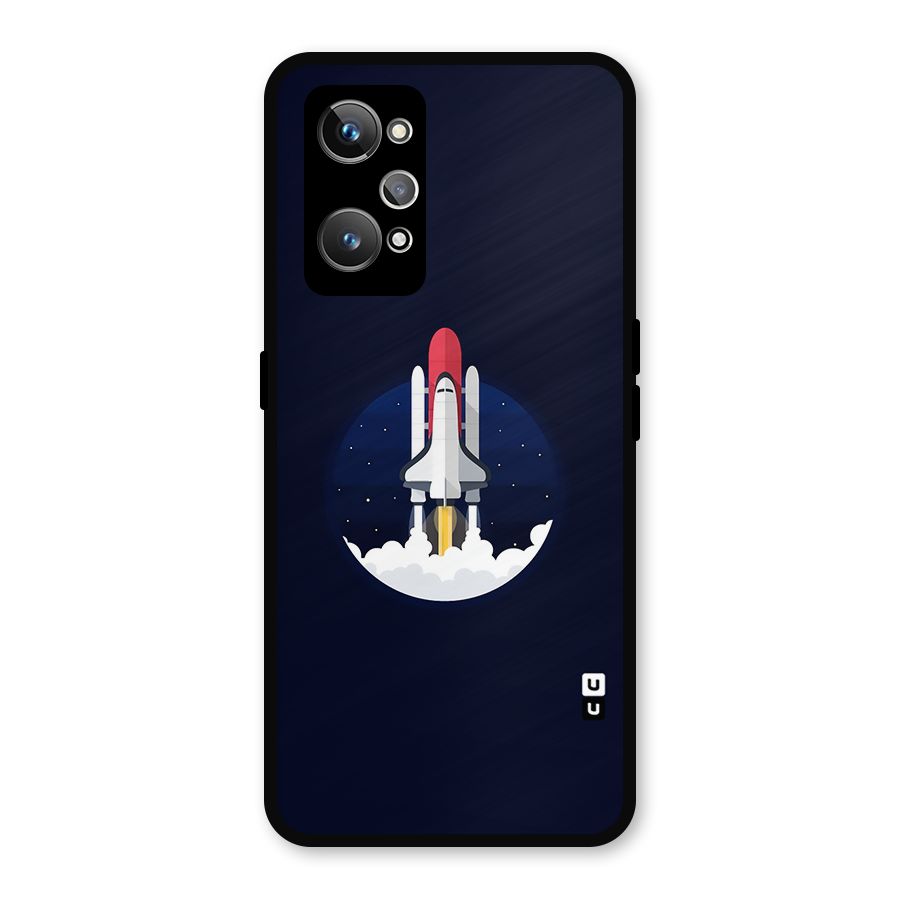 Space Rocket Minimal Metal Back Case for Realme GT 2