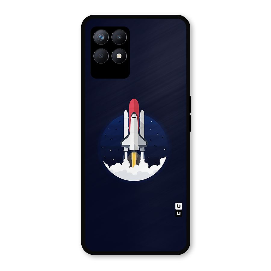 Space Rocket Minimal Metal Back Case for Realme Narzo 50