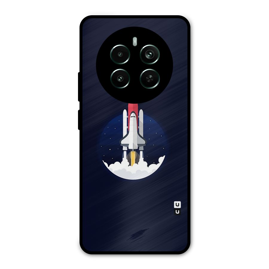 Space Rocket Minimal Metal Back Case for Realme Narzo 70 Pro