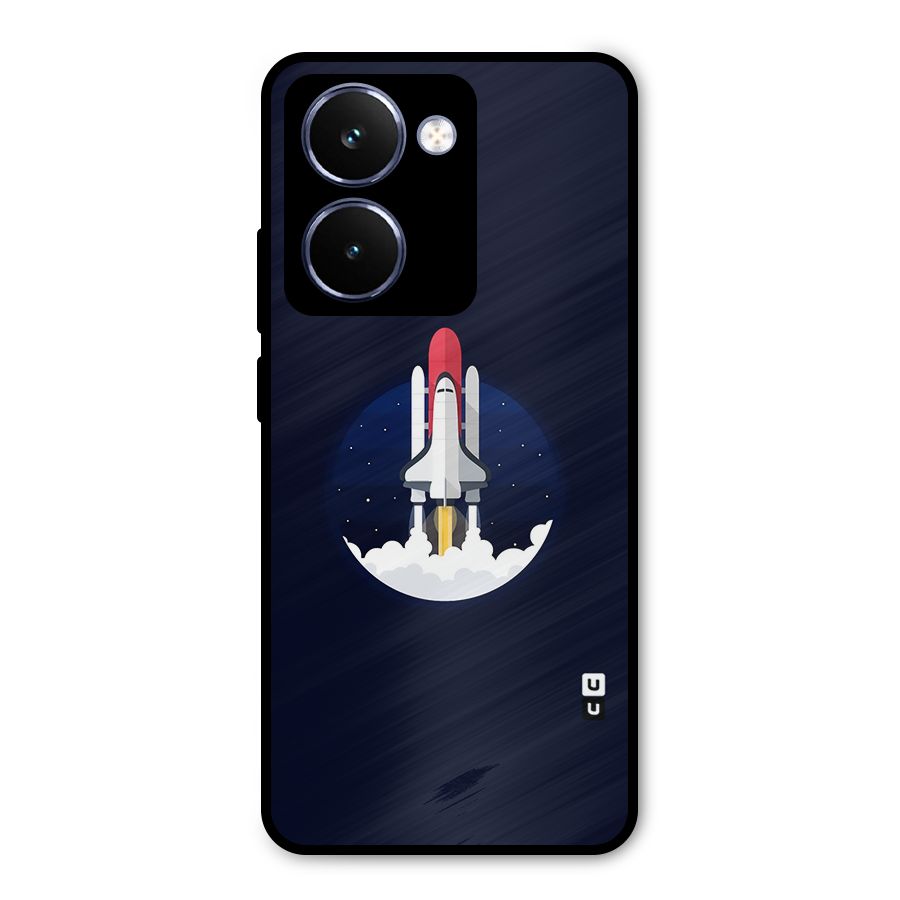 Space Rocket Minimal Metal Back Case for Realme P3 Ultra