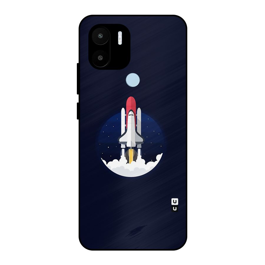 Space Rocket Minimal Metal Back Case for Redmi A1+