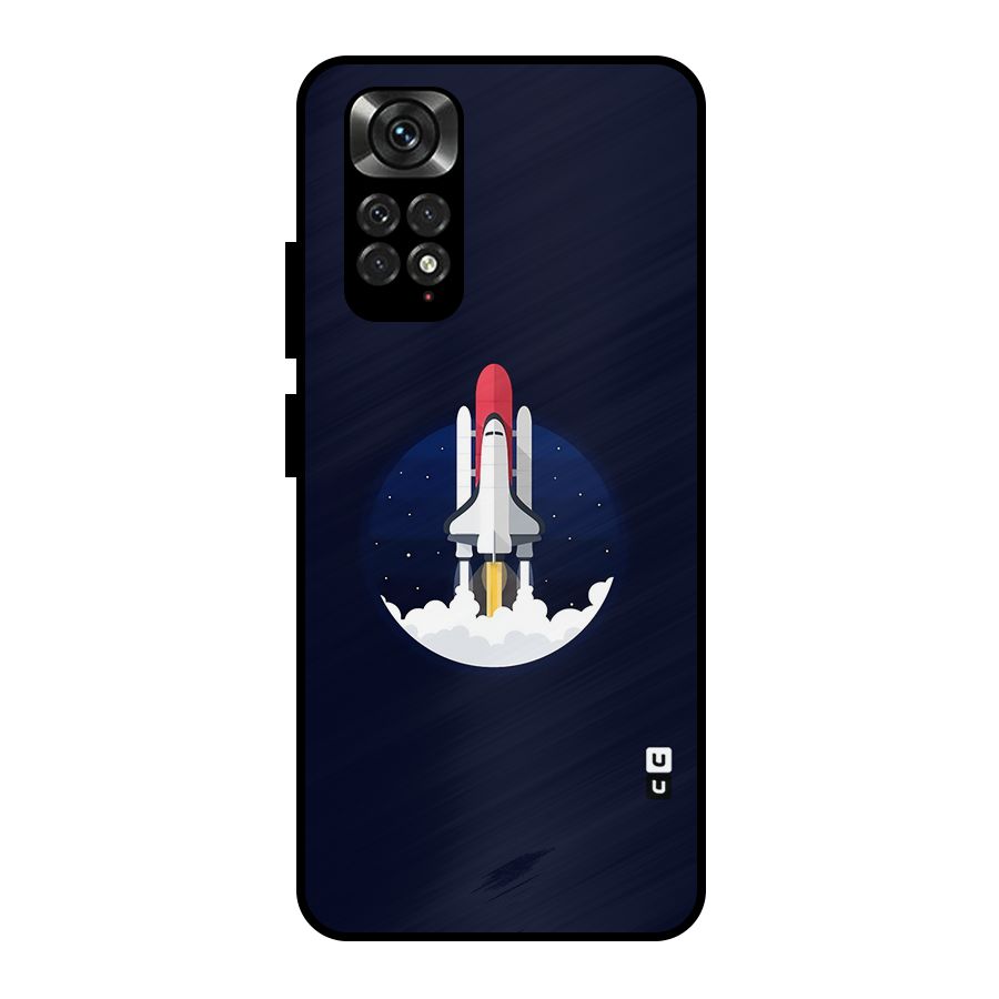 Space Rocket Minimal Metal Back Case for Redmi Note 11 Pro Plus 5G