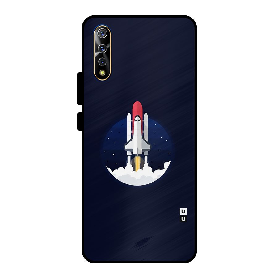 Space Rocket Minimal Metal Back Case for Vivo S1