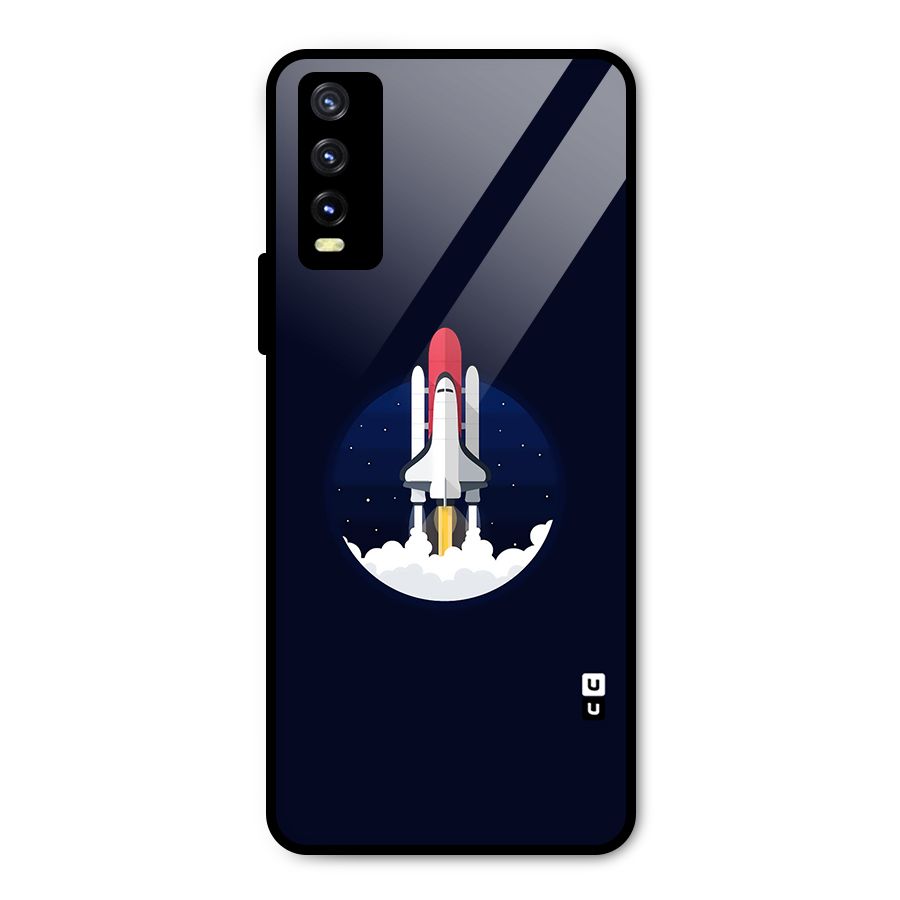 Space Rocket Minimal Metal Back Case for Vivo Y20g