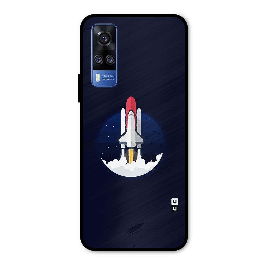 Space Rocket Minimal Metal Back Case for Vivo Y31
