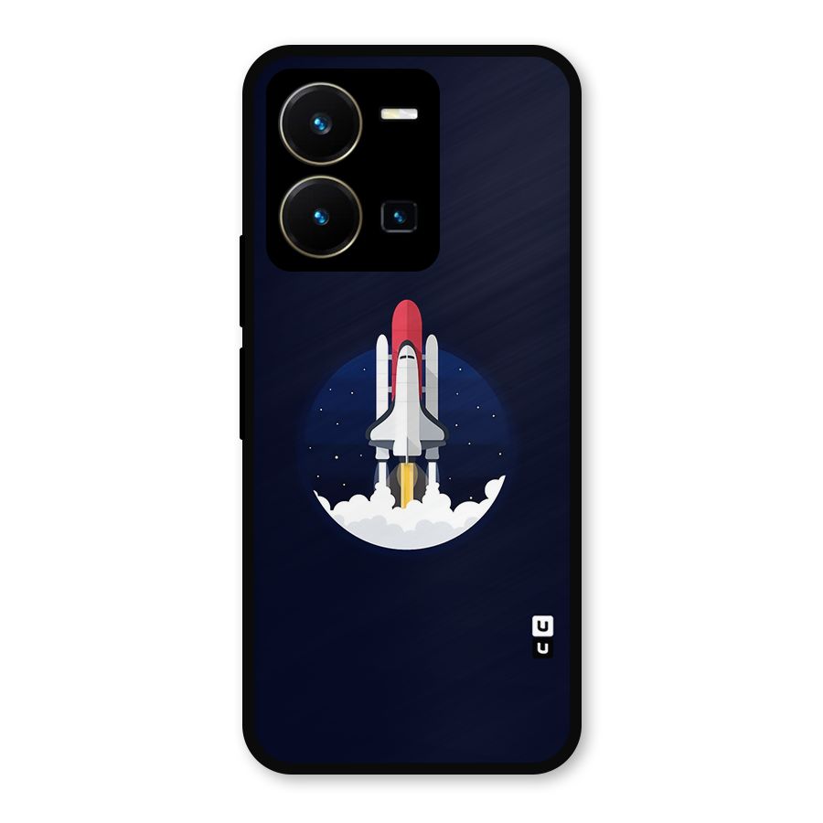 Space Rocket Minimal Metal Back Case for Vivo Y35