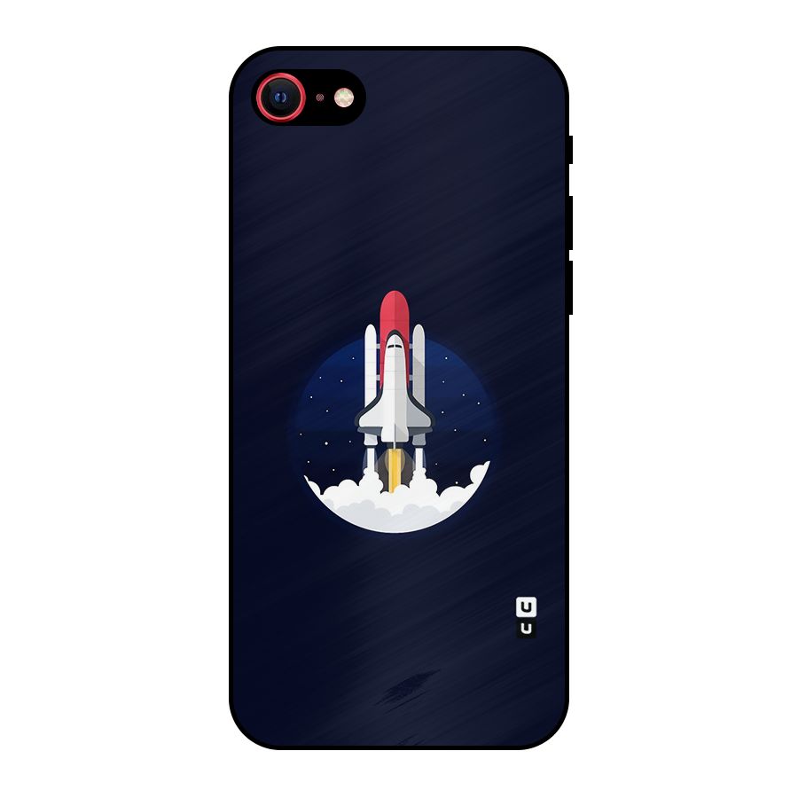 Space Rocket Minimal Metal Back Case for iPhone 7
