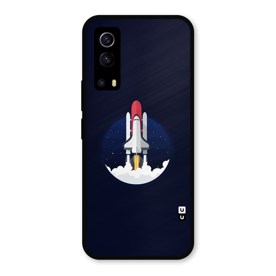 Space Rocket Minimal Metal Back Case for iQOO Z3