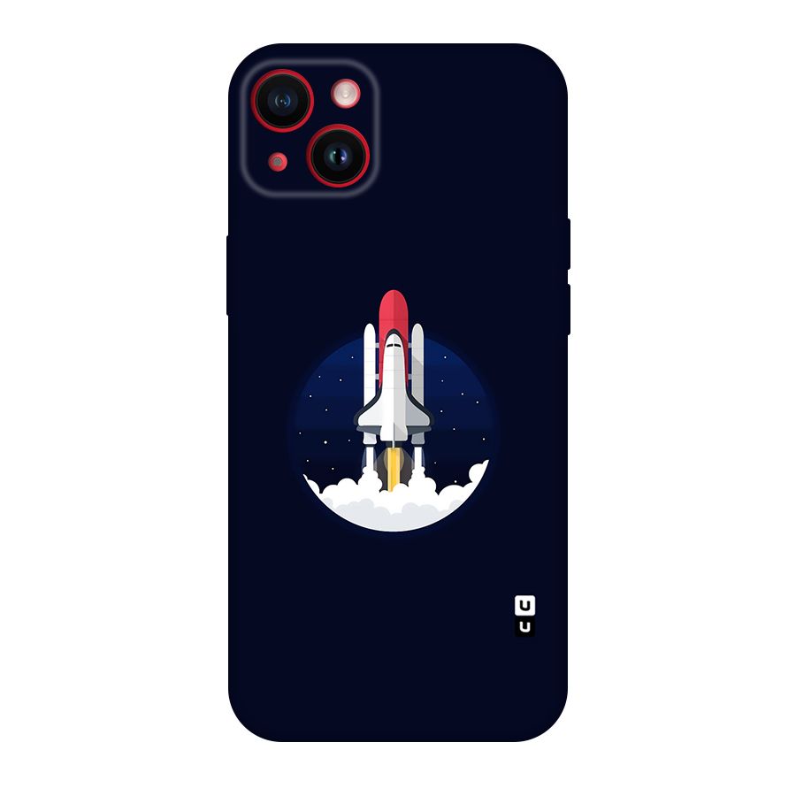 Space Rocket Minimal Original Polycarbonate Back Case for iPhone 14 Plus