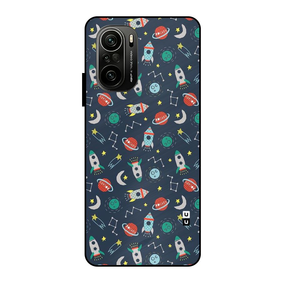 Space Rocket Pattern Metal Back Case for Mi 11X Pro