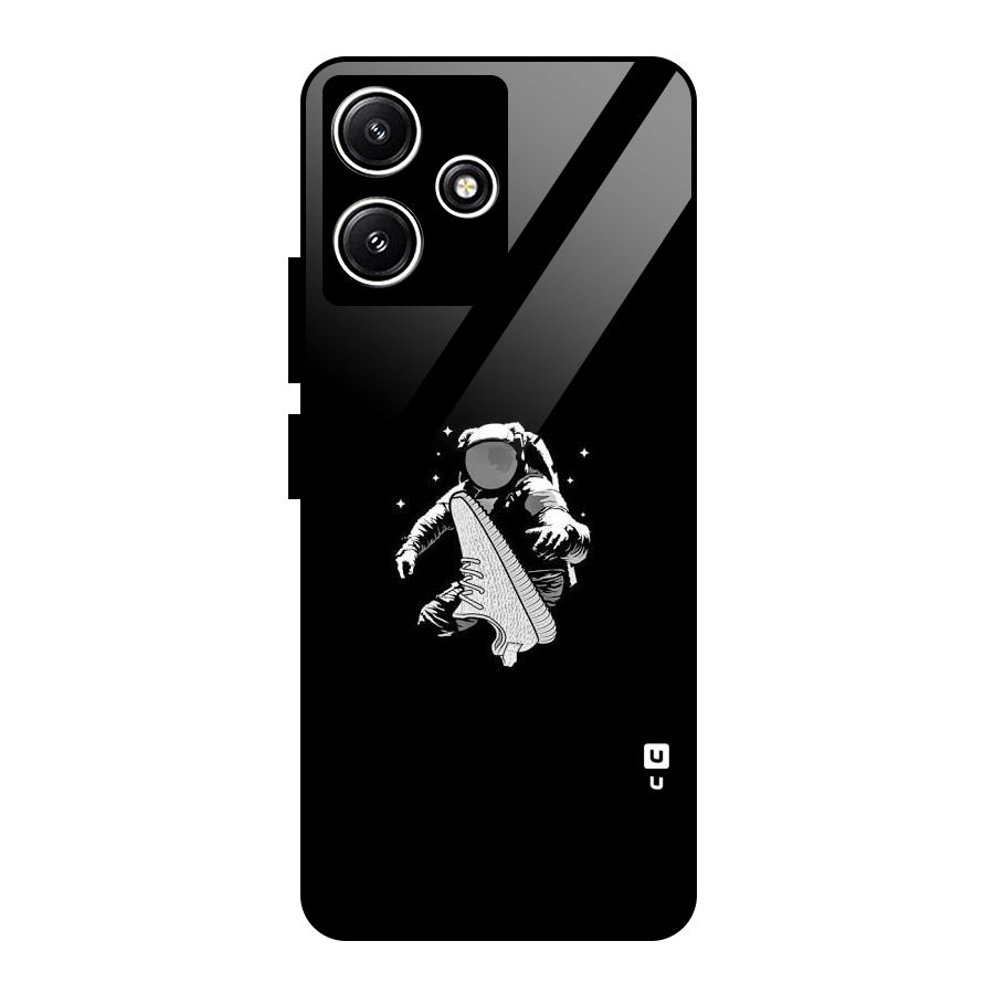 Space Shoe Glass Back Case for Poco M6 Pro