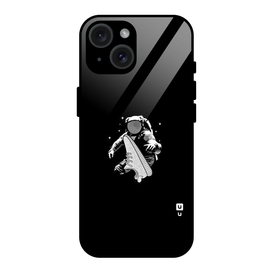 Space Shoe Glass Back Case for iPhone 15