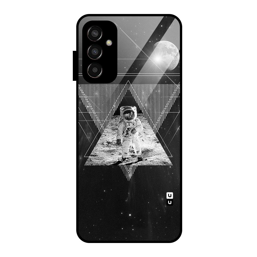 Space Triangle Abstract Glass Back Case for Galaxy F13