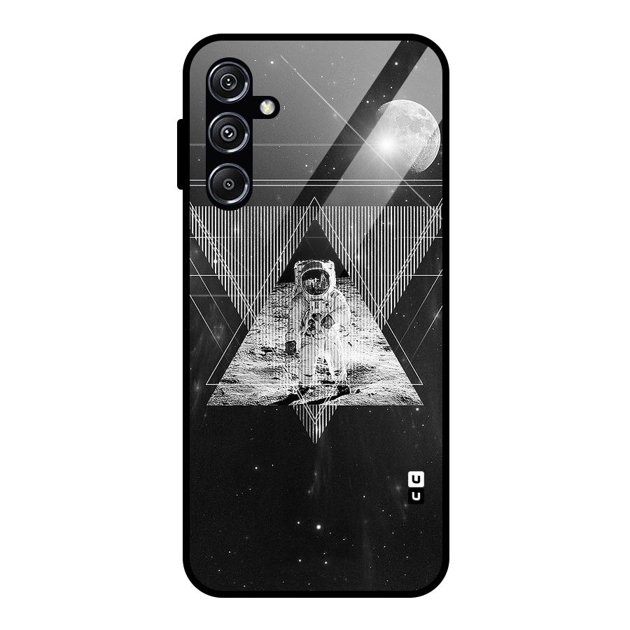 Space Triangle Abstract Glass Back Case for Galaxy M34 5G