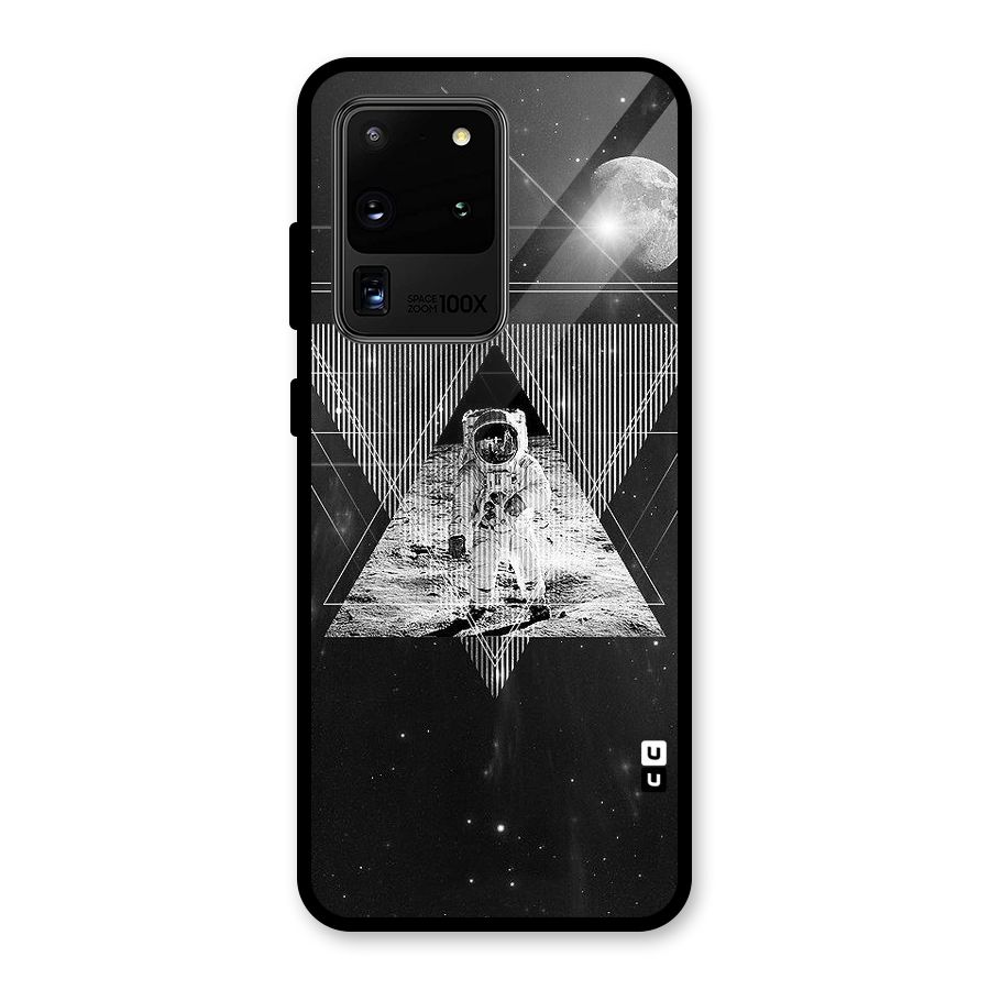 Space Triangle Abstract Glass Back Case for Galaxy S20 Ultra
