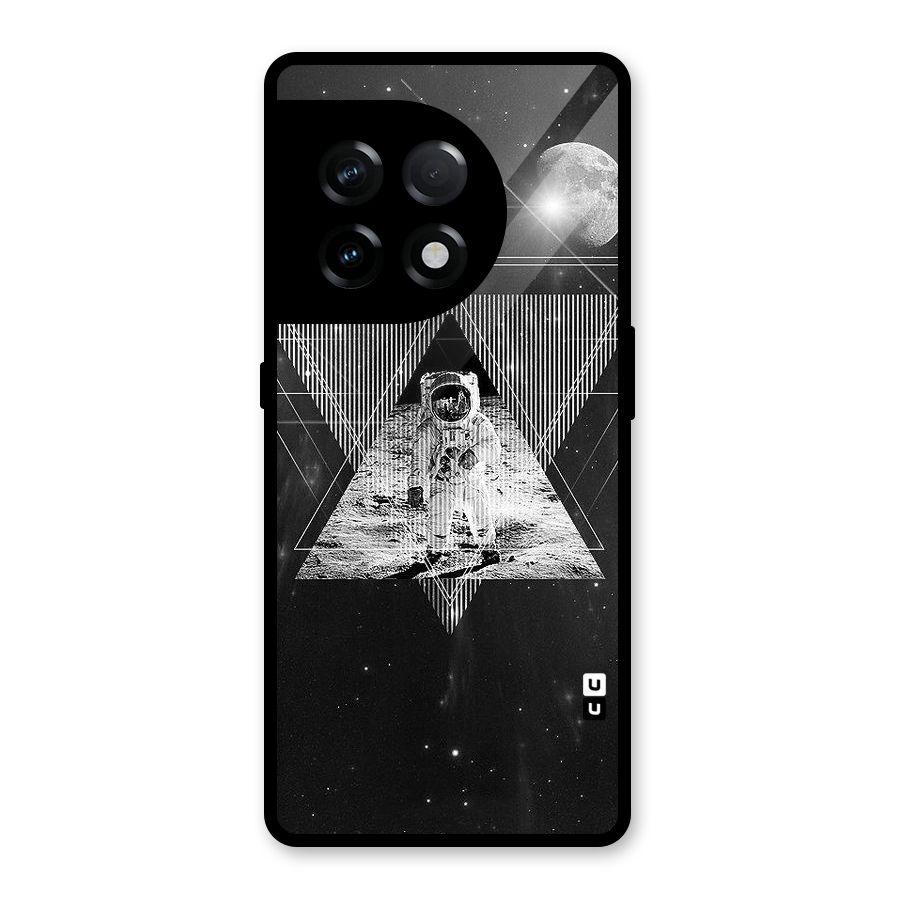 Space Triangle Abstract Glass Back Case for OnePlus 11R