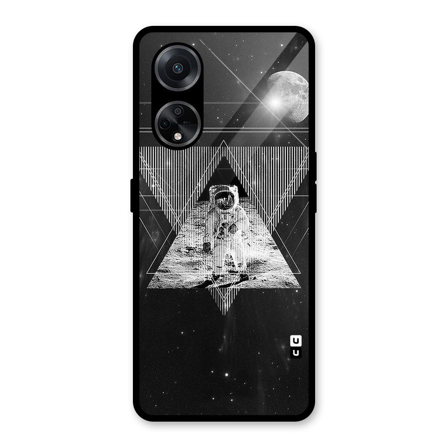 Space Triangle Abstract Glass Back Case for Oppo F23
