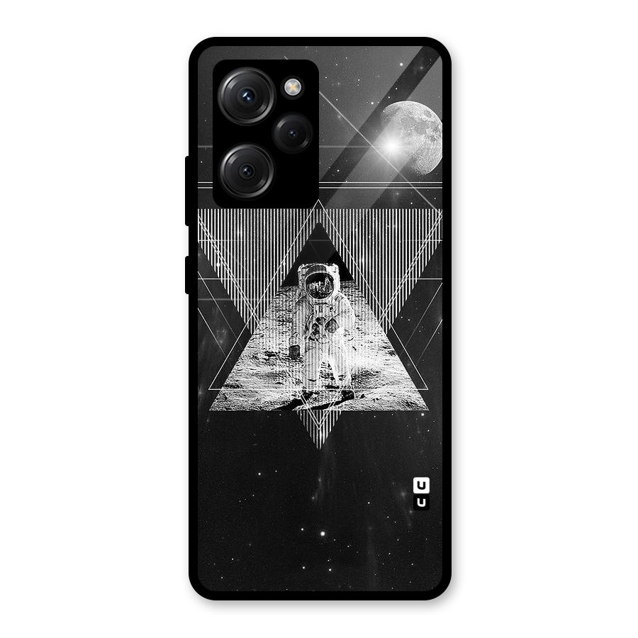 Space Triangle Abstract Glass Back Case for Poco X5 Pro