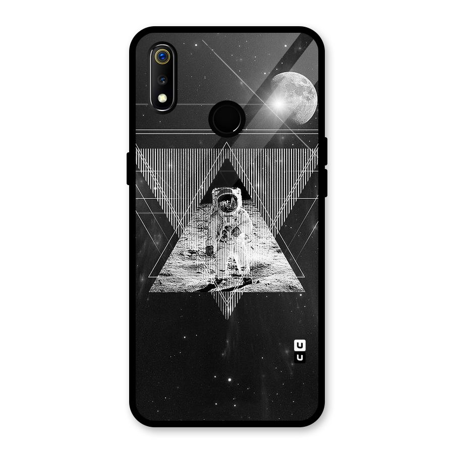 Space Triangle Abstract Glass Back Case for Realme 3i