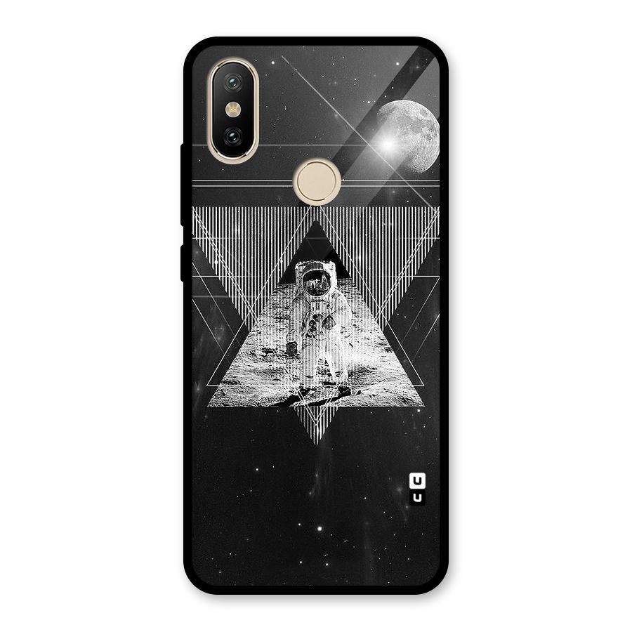 Space Triangle Abstract Glass Back Case for Redmi A2