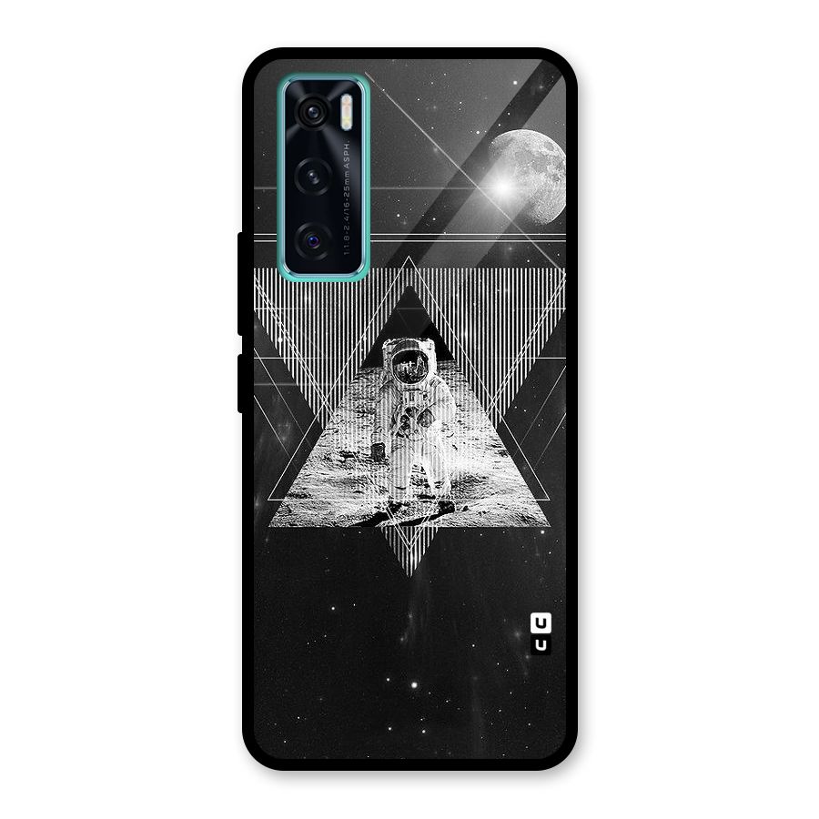 Space Triangle Abstract Glass Back Case for Vivo V20 SE