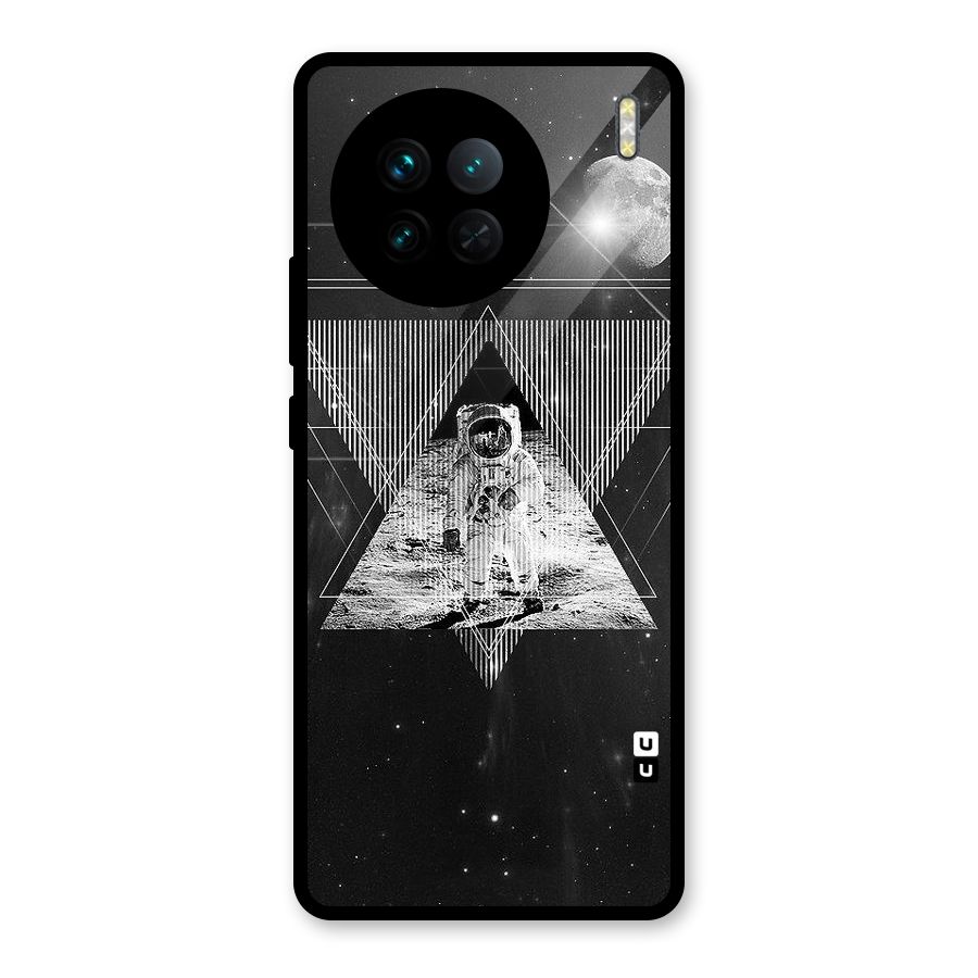 Space Triangle Abstract Glass Back Case for Vivo X90