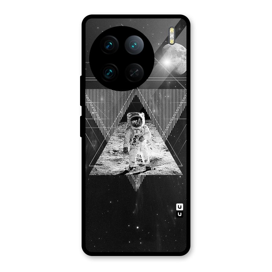 Space Triangle Abstract Glass Back Case for Vivo X90 Pro