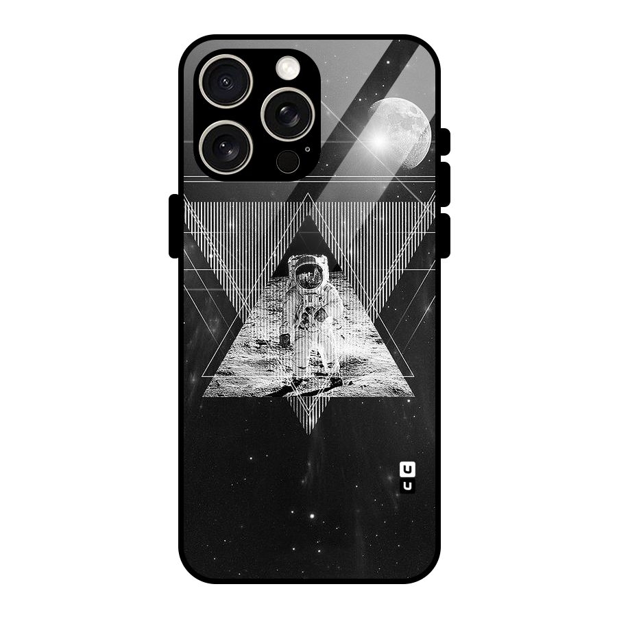 Space Triangle Abstract Glass Back Case for iPhone 15 Pro Max
