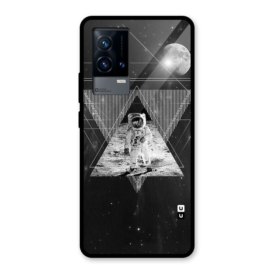 Space Triangle Abstract Glass Back Case for iQOO 9 5G