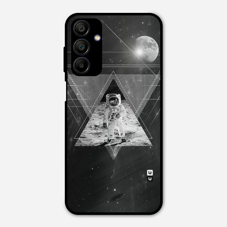 Space Triangle Abstract Metal Back Case for Galaxy A15 5G