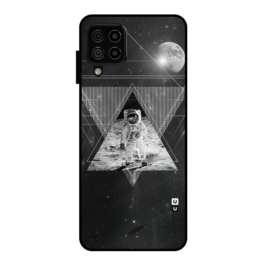 Space Triangle Abstract Metal Back Case for Galaxy A22 4G