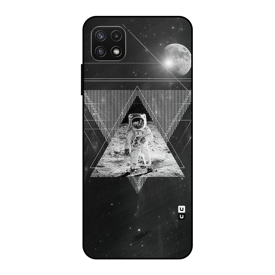 Space Triangle Abstract Metal Back Case for Galaxy A22 5G