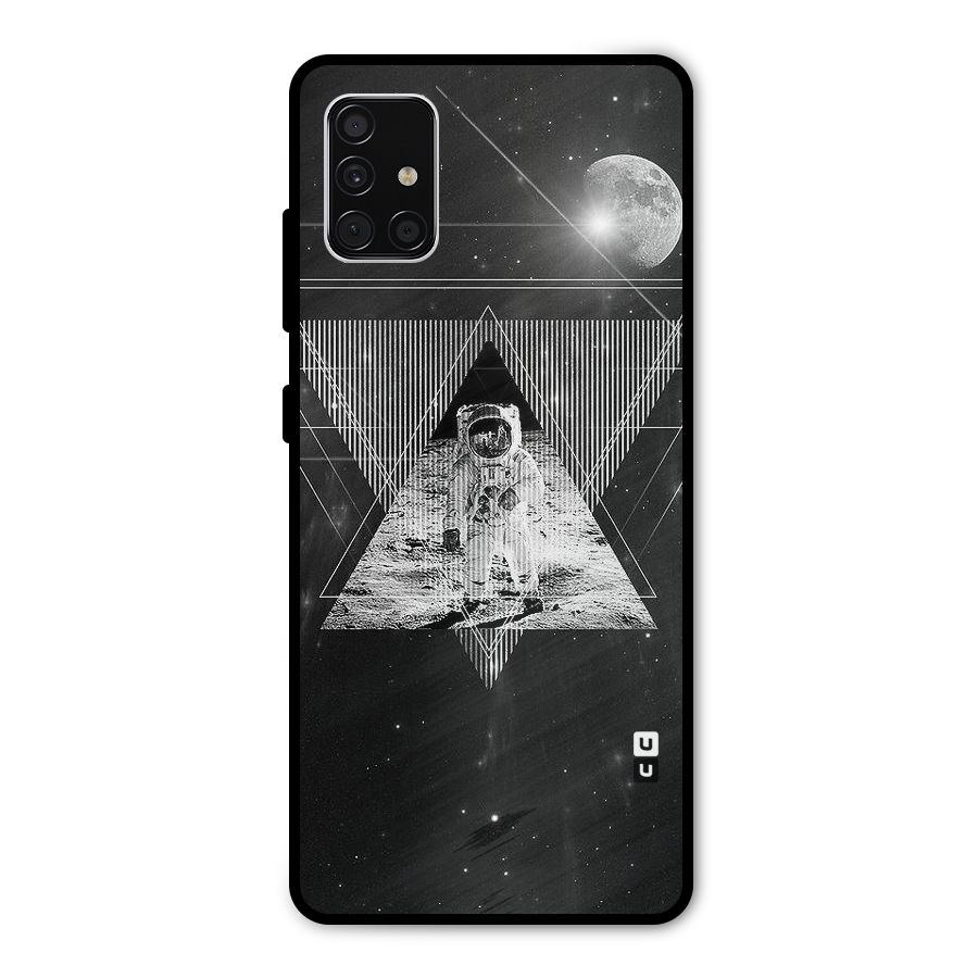 Space Triangle Abstract Metal Back Case for Galaxy A51