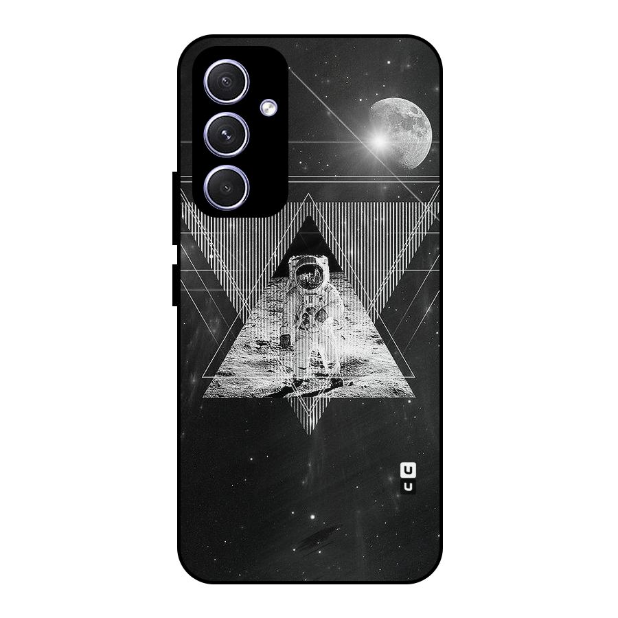 Space Triangle Abstract Metal Back Case for Galaxy A54