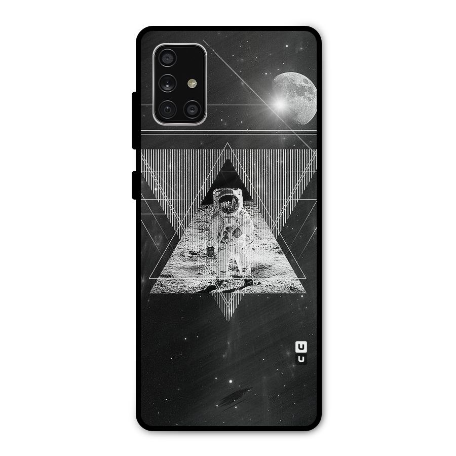 Space Triangle Abstract Metal Back Case for Galaxy A71