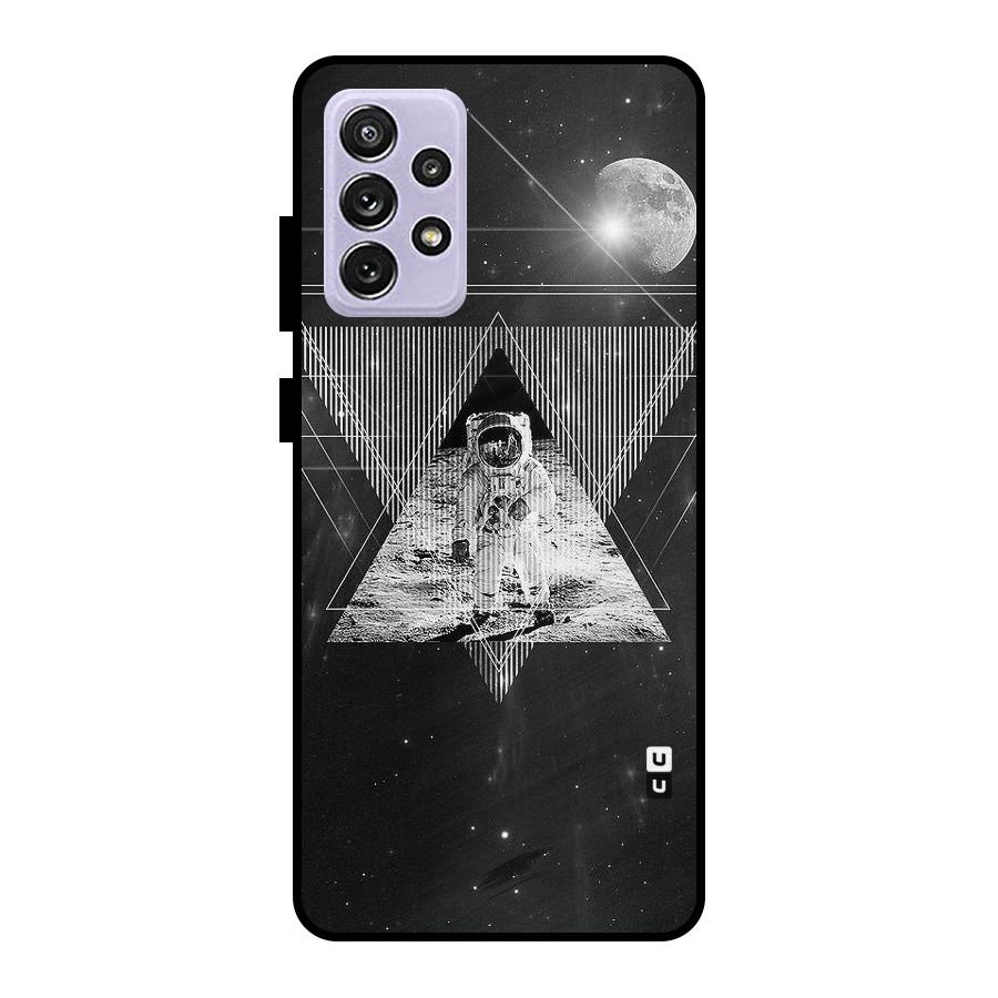 Space Triangle Abstract Metal Back Case for Galaxy A72