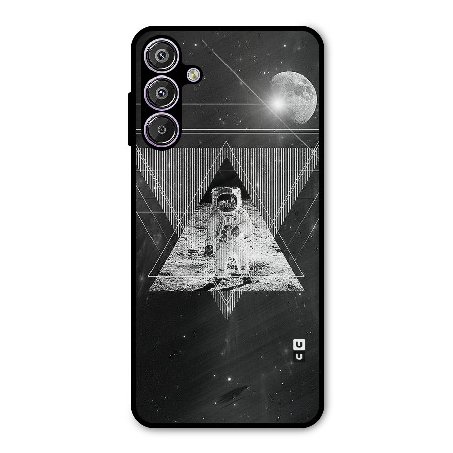 Space Triangle Abstract Metal Back Case for Galaxy F15