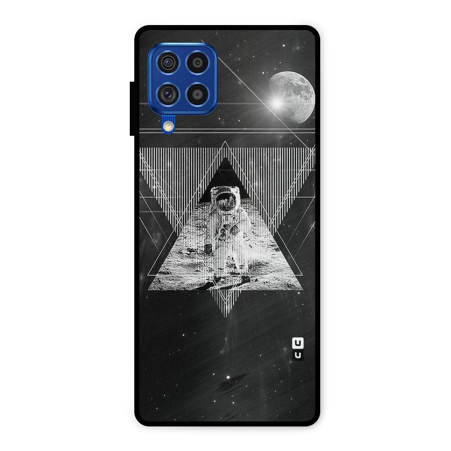 Space Triangle Abstract Metal Back Case for Galaxy F62