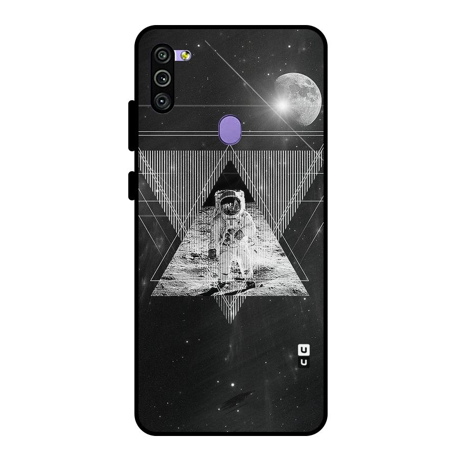 Space Triangle Abstract Metal Back Case for Galaxy M11