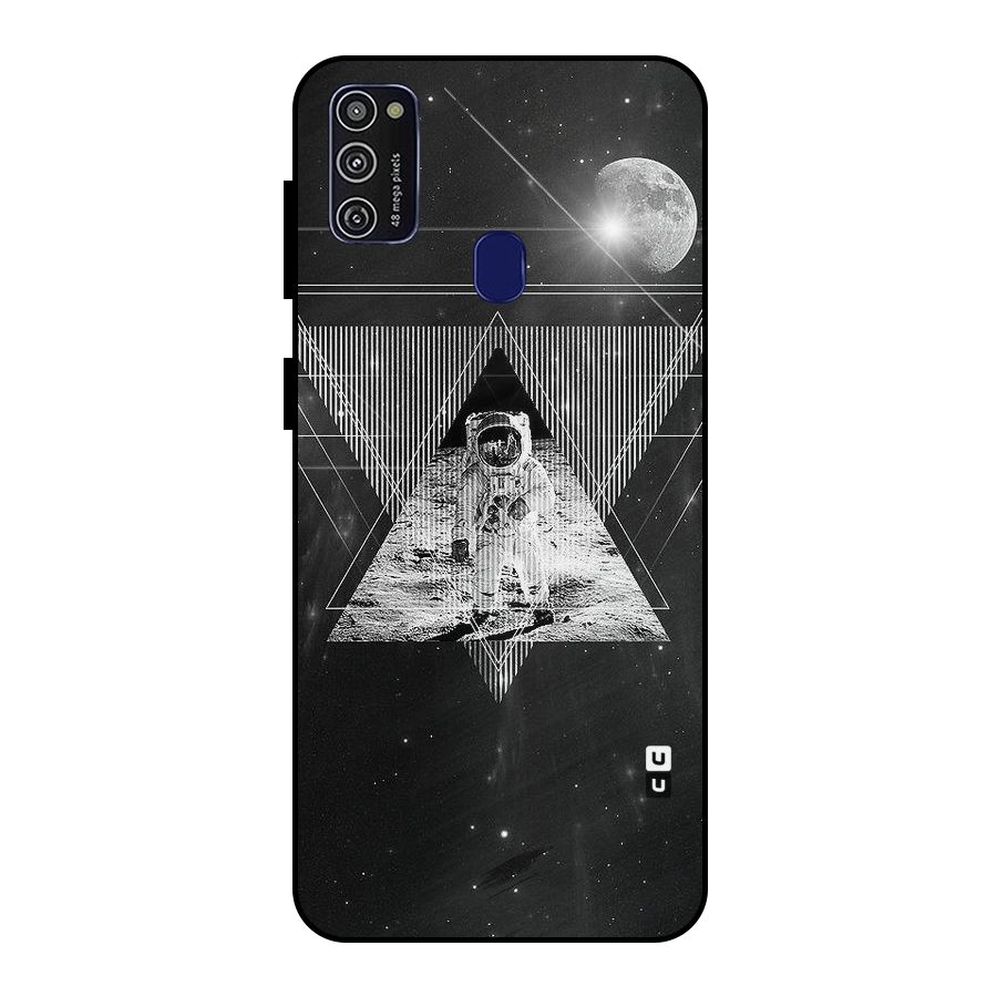 Space Triangle Abstract Metal Back Case for Galaxy M30s