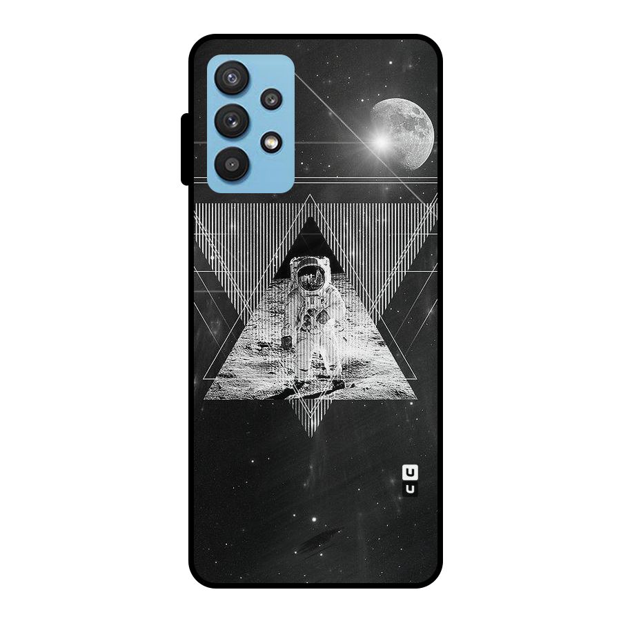 Space Triangle Abstract Metal Back Case for Galaxy M32 5G
