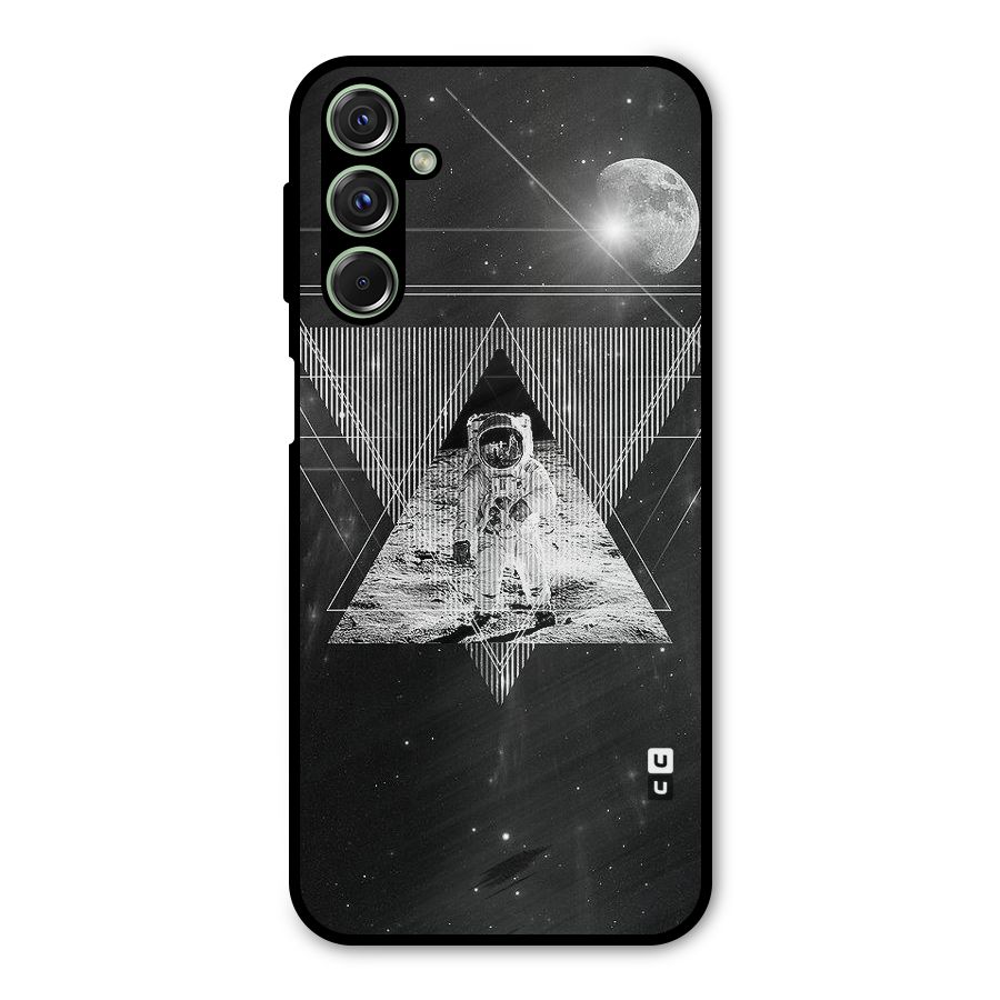 Space Triangle Abstract Metal Back Case for Galaxy M34