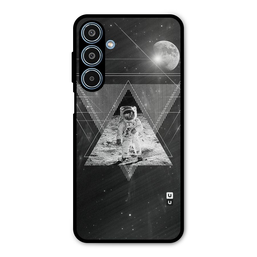 Space Triangle Abstract Metal Back Case for Galaxy M35