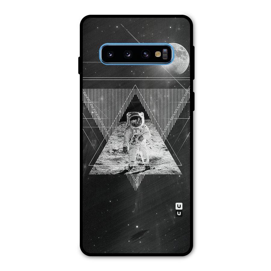 Space Triangle Abstract Metal Back Case for Galaxy S10